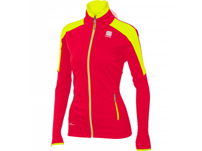 Damska kurtka Sportful Squadra w kolorze czerwono-fluo żółtym