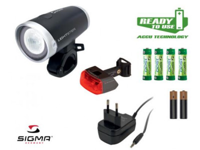 SIGMA set of lights SIGMA with charger LIGHTSTER + CUBERIDER II complete set with charger