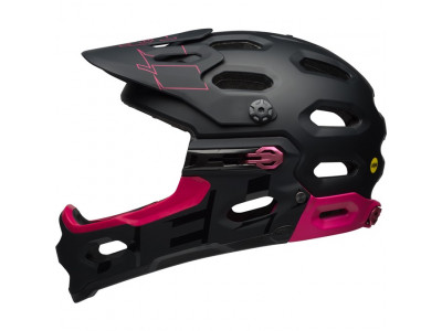 Bell Super 3R MIPS Helm, Mattschwarz/Cherry