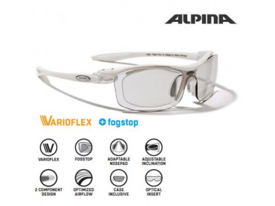 Okulary ALPINA PSO TWIST FOUR VL+ białe