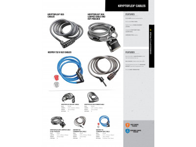 Kryptonite KEEPER 512 COMBINATION CABLE 5x1200 mm lock