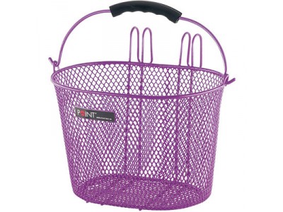 Point detský košík na riadítka fialový