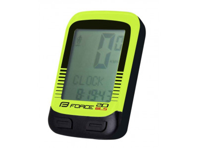 Force WLS 20cyclocomputer wireless, fluorescent yellow