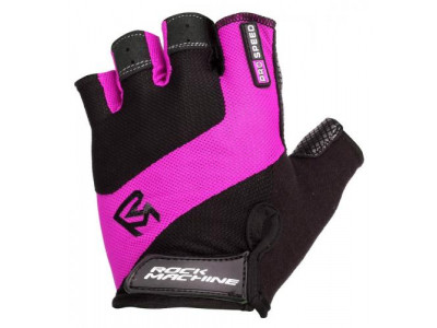 Rękawiczki rowerowe Rock Machine ProSpeed ​​różowo/czarne