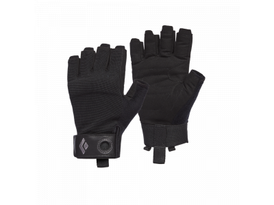 Black Diamond CRAG HALF-FINGER GLOVES climbing gloves, black