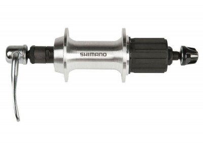 Shimano FH-TX500 zadný náboj, 36 dier, rýchloupinák, strieborná