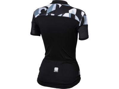 Tricou de ciclism Sportful Primavera dama negru/alb