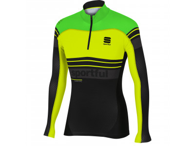 Sportos Squadra Race felső, zöld/Fluo sárga/fekete