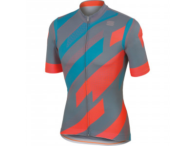 Sportful Volt cyklistický dres šedý/modrý/korálový