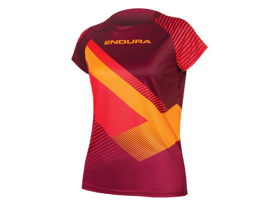 Endura Singletrack Print II női jersey rövid ujjú eperfa