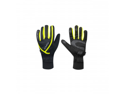 FORCE Ultra Tech rukavice, čierna/fluo