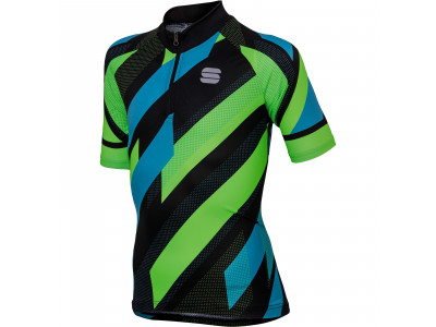 Sportful Volt children&#39;s cycling jersey black/blue/green
