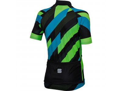 Sportful Volt children&#39;s cycling jersey black/blue/green