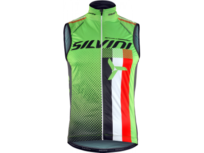 SILVINI Team MJ818 pánska cyklistická vesta zelená