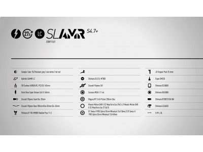 Ghost HYB SLAMR S4.7+LC, Titanium Gray / Star White / Riot Red, model 2019