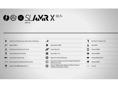 Ghost HYB SLAMR X S5.7+ LC, titánszürke / Spectra Yellow / mikrochip szürke, 2019-es modell