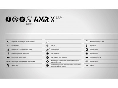 GHOST HYB SLAMR X S7.7+ LC, titánszürke / lázvörös / csillagfehér, 2019-es modell