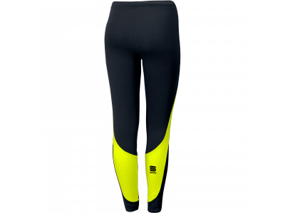 Pantaloni elastici pentru copii Sportful TDT+ galben fluo/negru 