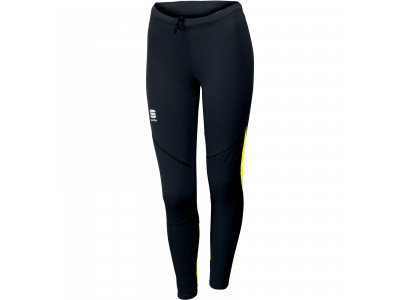 Pantaloni elastici pentru copii Sportful TDT+ galben fluo/negru 