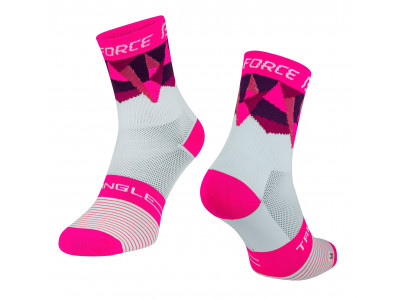 Force Triangle ponožky, bílo-růžové