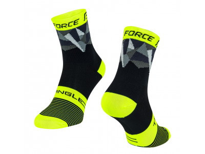 FORCE Triangle ponožky černo-fluosivé