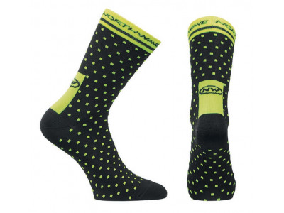Northwave Switch Line pánske ponožky čierne/Fluo žlté