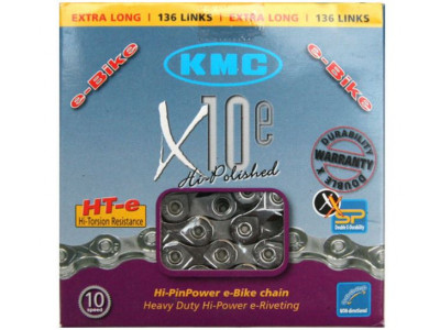 Ogniwa KMC X10e Silver 136 do rowerów elektrycznych