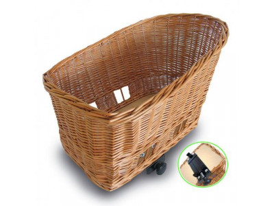 BASIL Bicycle basket for animals PASJA L wicker, for seatpost or carrier