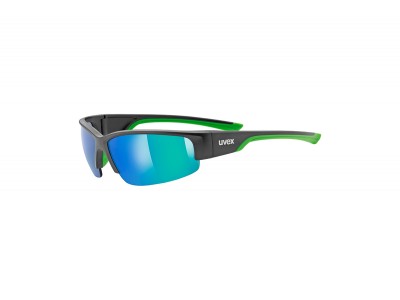 Uvex Sportstyle 215 okuliare, matná čierna/zelená