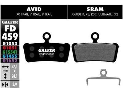 Galfer FD426 Standard G1053 Brake Pads for Avid/Sram, Organic
