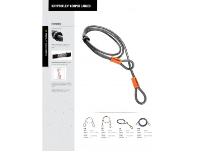Cablu buclă Kryptonite KRYPTOFLEX 710 220cm