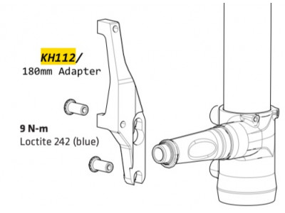 Adaptor Cannondale KH112 pentru Supermax Lefty de 29&quot; și butuc standard de 50 mm