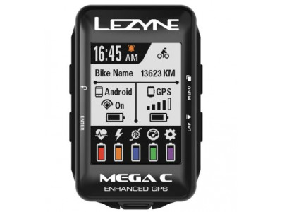 Nawigacja rowerowa Lezyne MEGA Color GPS HRSC z paskiem na klatkę piersiową i czujnikiem prędkości/kadencji