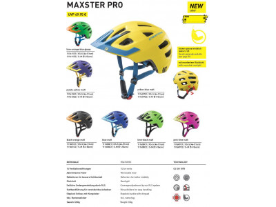 CRATONI Maxster Pro, kask dziecięcy, fioletowo-żółty