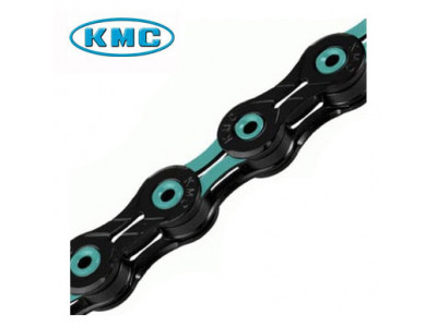 KMC Chain DLC 11 black-turquoise, 116 links