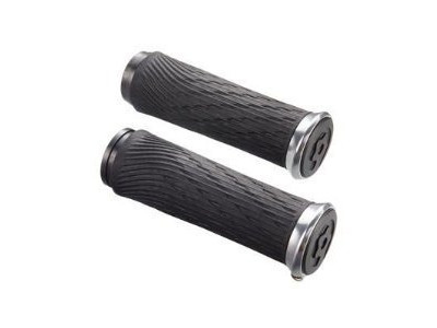 SRAM locking grips for XX1 rotary shifter 100mm and 122mm with silver sleeve and handlebar end