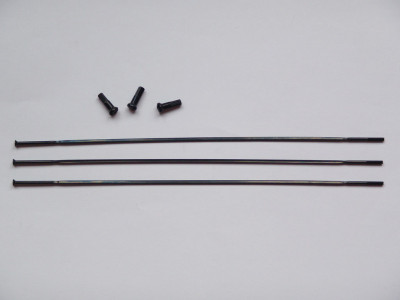 Zipp špice &amp;amp; niple &amp;amp; titanové podložky 3-pack 246mm CX-Ray Straight-Pull Hexagonal Secure Loc