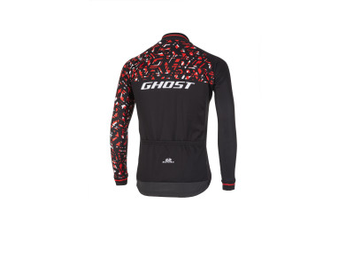 Koszulka rowerowa GHOST Factory Racing, czarno-czerwono-biała