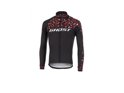 Ghost Dres / Jersey dlhý rukáv Factory Racing čierny/ červený/ biely, model 2019