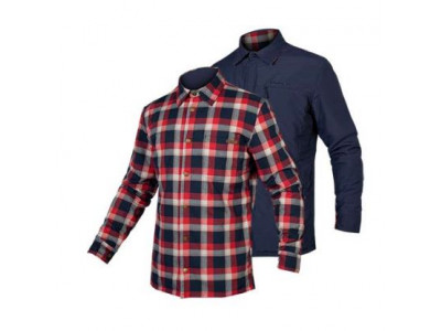 Endura Hummvee Shacket reversible jacket, red/blue