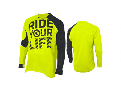 Koszulka rowerowa Kellys Enduro RIDE YOUR LIFE z długim rękawem, limonkowa