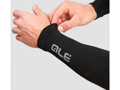 ALÉ Seamless cycling arm warmers black size Uni