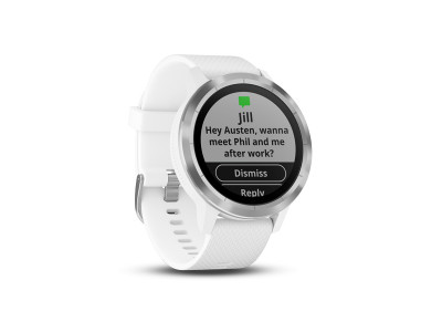 Garmin vívoactive 3, White Silicone, Stainless Steel