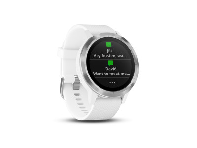 Garmin vívoactive 3, White Silicone, Stainless Steel