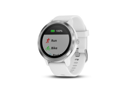 Garmin vívoactive 3, White Silicone, Stainless Steel