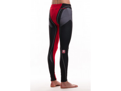 Sportful Lake Placid Thermal Elast. Pantaloni negri/roșii