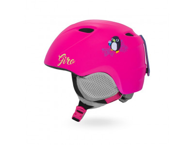 Giro Slingshot Mat Bright Pink Penguin ski helmet