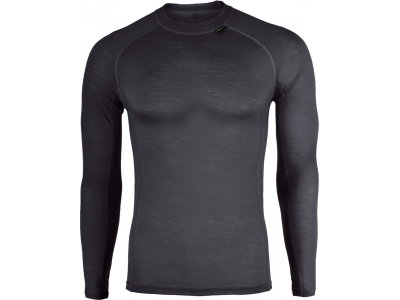 Lungime tricou funcțional pentru bărbați SILVINI LANA MT565 mânecă cărbune/nor