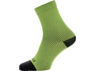 GORE C3 Dot Mid Socks ponožky neon yellow/black