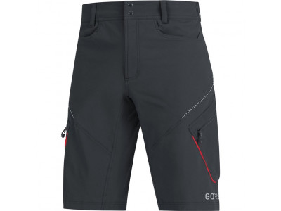 GOREWEAR C3 Trail Shorts pantaloni scurți negru/roșu